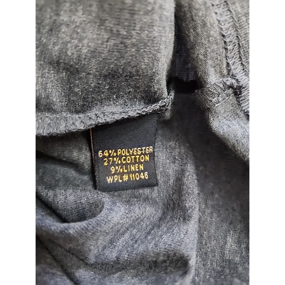 VTG 1946 Henley T-Shirt Mens L Blue Linen Cotton Poly Blend Short Sleeve NEW - Picture 6 of 7